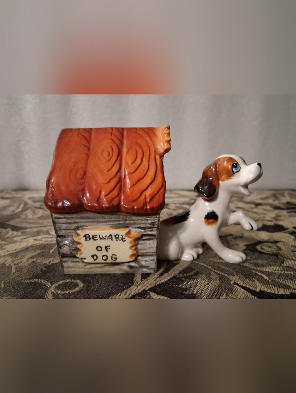 Happy the Dog & Doghouse Novelty Salt and Pepper Shakers Vintage Japan